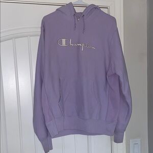 Champion Lavender Hoodie with Logo